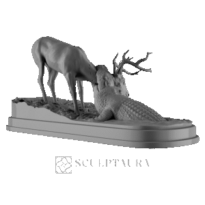 Crocodile Attack Deer - 1785964 – TS