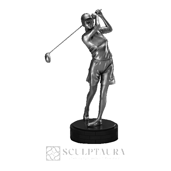 Female Golfer Sculpture - Picture 4