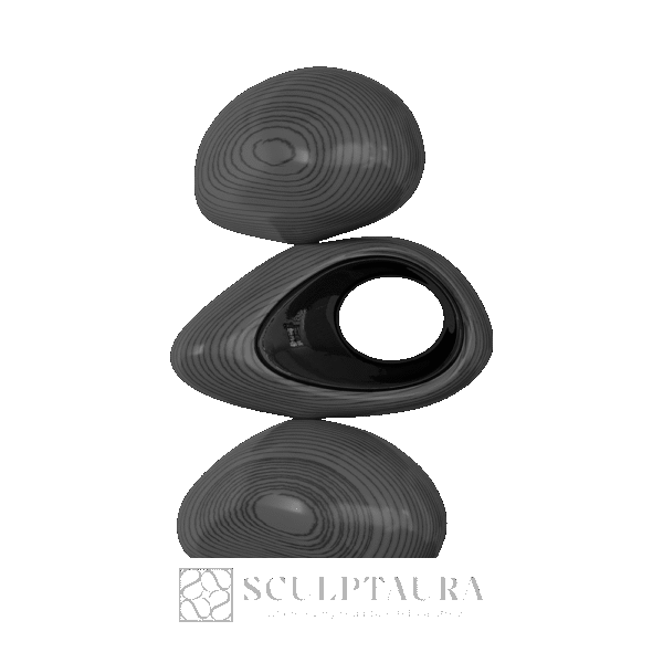 Floating Rock Decor Sculpture Red - Picture 3