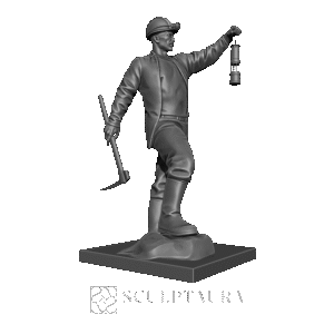 Mine Worker Collier Model Pitman Statue - 862487 – TS