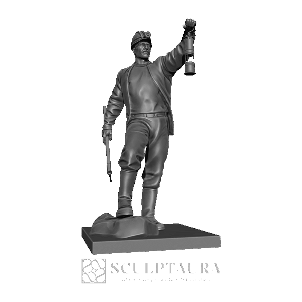 Mine Worker Collier Model Pitman Statue - Picture 3