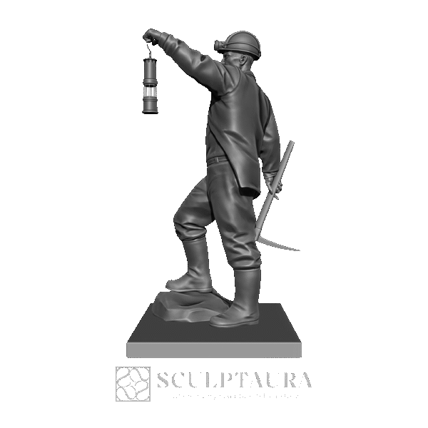 Mine Worker Collier Model Pitman Statue - Picture 4