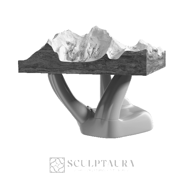 Miniature Everest Mountain on Sculptural Stand - Picture 1