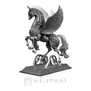 Pegasus Carved Armour on Stand -1 - 425- ST