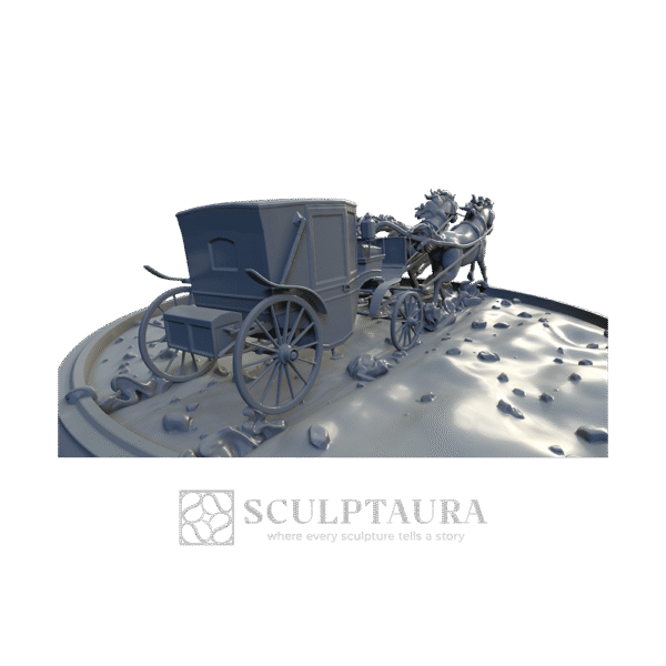 Running Horses with Carriage - Picture 3