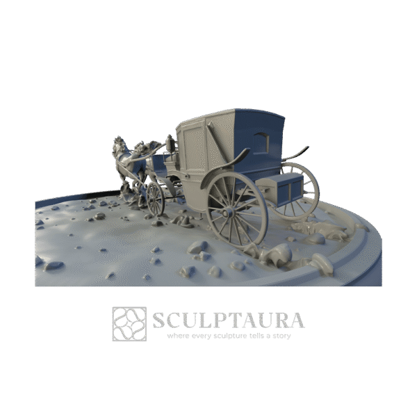 Running Horses with Carriage - Picture 4