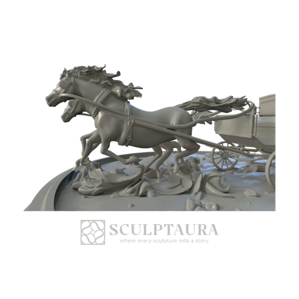 Running Horses with Carriage - Picture 5