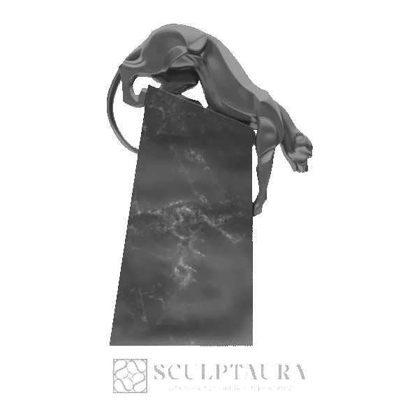 Sculpture Coguar Art Deco - Picture 3