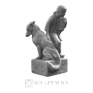 Sculpture Girl and Dog - 1093995 – TS