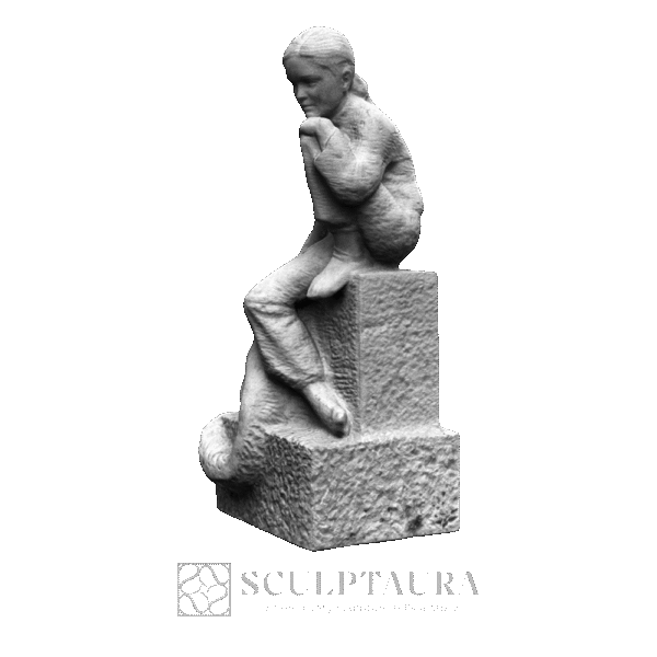 Sculpture Girl and Dog - Picture 3