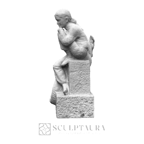 Sculpture Girl and Dog - Picture 5